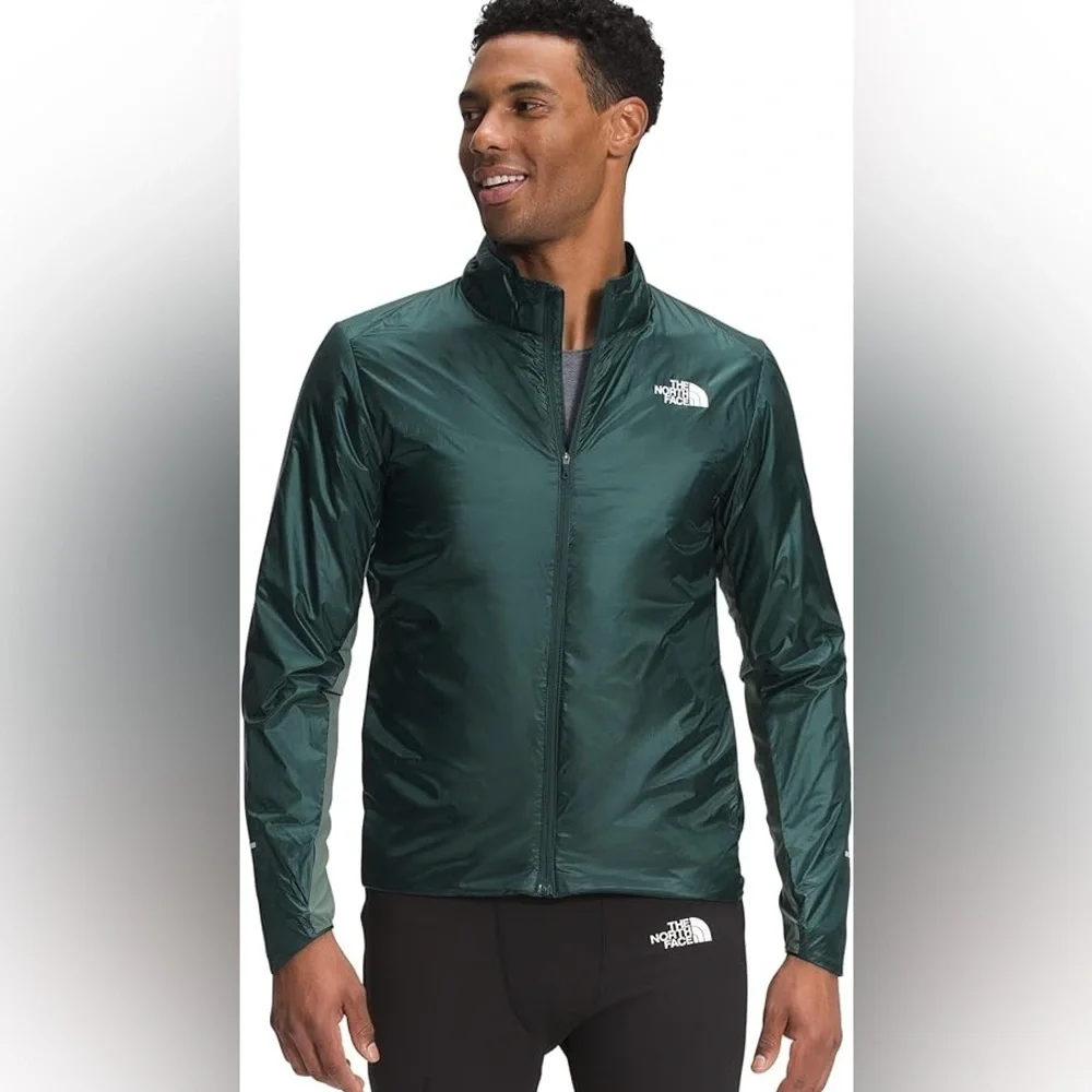 The North Face Men’s Winter Warm Jacket Size M Dark Green Lightweight Zip-Up